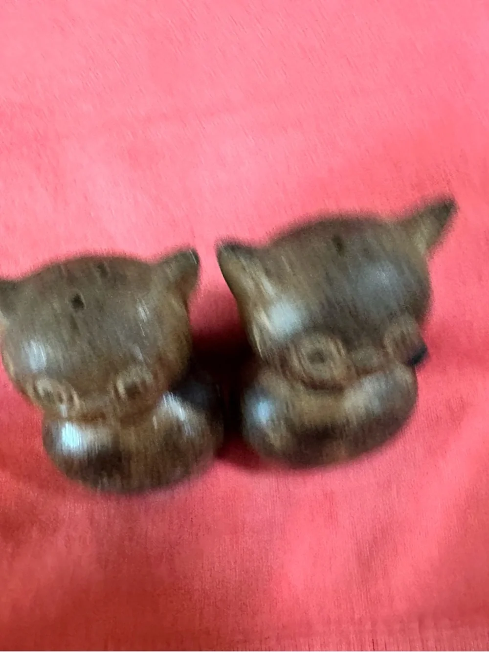 Ceramic Cat Salt & Pepper Shakers - Brown Made In Japan